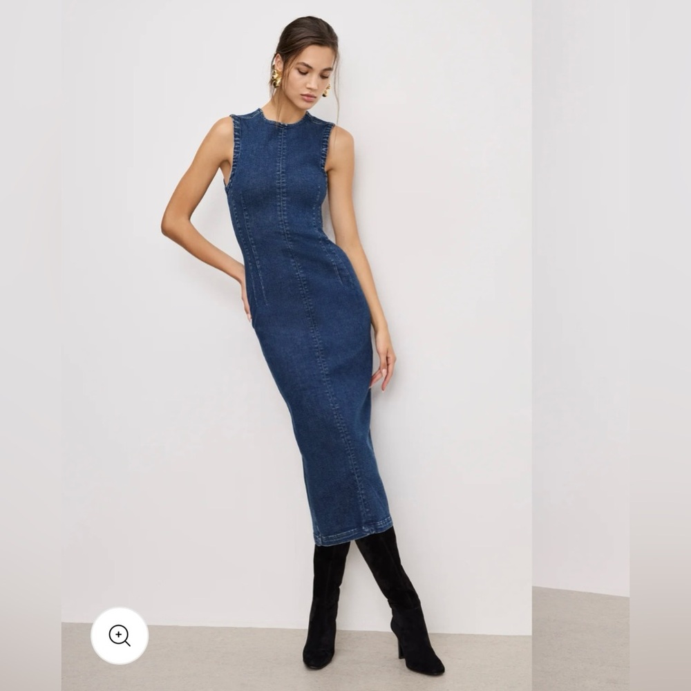 Good American Blue Midi Dress
